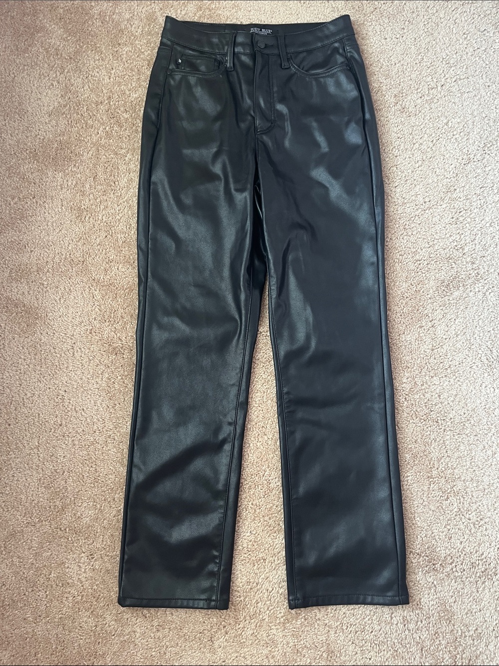 Judy Blue Faux Leather High Rise Straight Pants